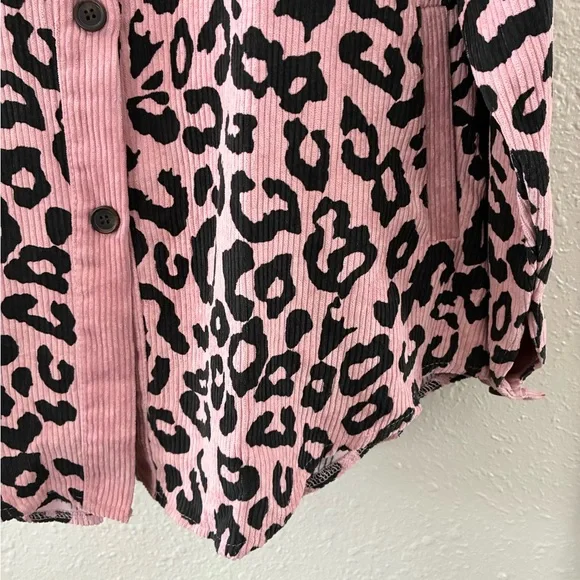 NWT Sweet 3 Boutique Leopard Corduroy Shacket - Picture 7 of 13